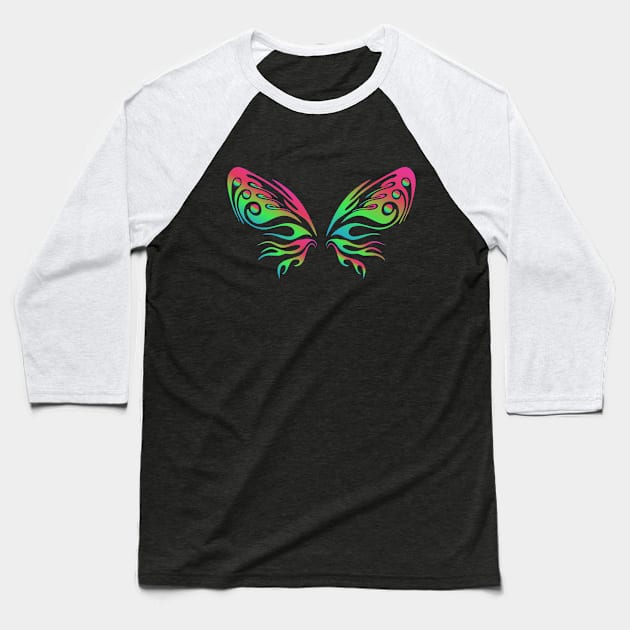 Colourful butterfly Baseball T-Shirt by PallKris